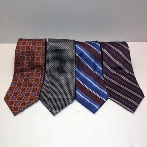 Lot Of 4 Jos. A. Bank Signature Collection Traveler Mens Silk Ties